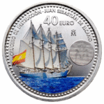 Hõbemünt 40 eurot Hispaania 2025 - Elcano