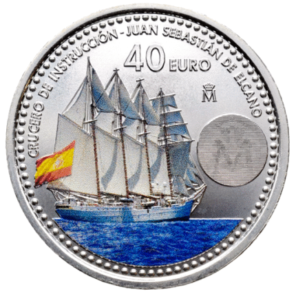 Hõbemünt 40 eurot Hispaania 2025 - Elcano